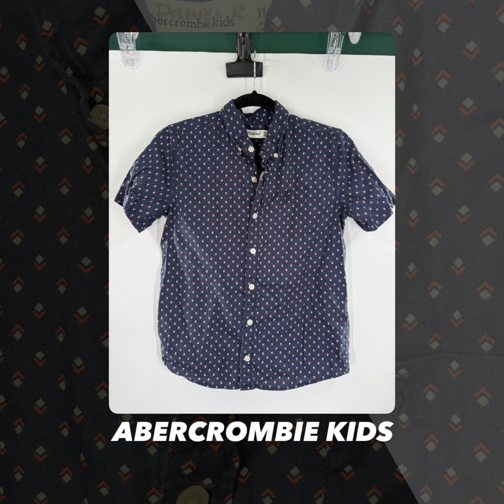 EUC Abercrombie Kids Geometric Button Down Shirt
